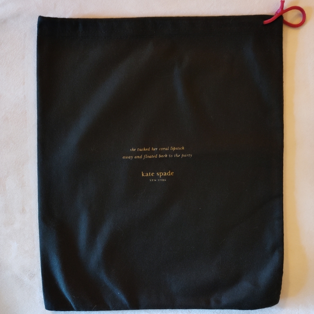 Kate Spade Brown Dust Bag Logo Drawstring Handbag Storage Cover EUC